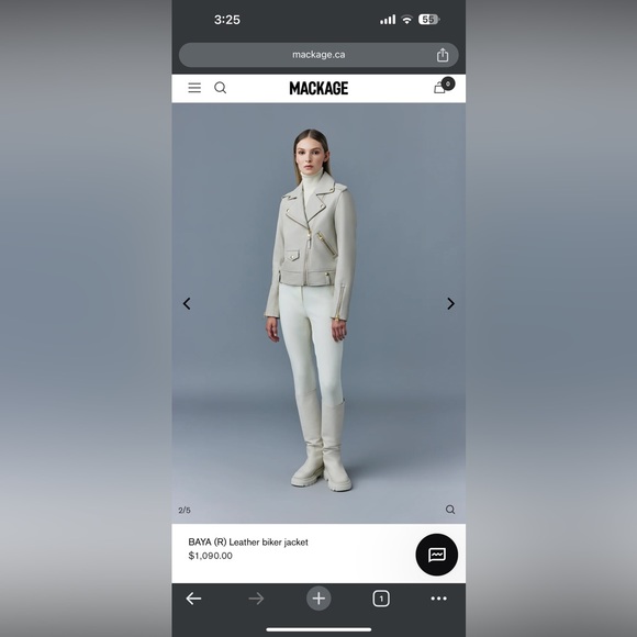 MACKAGE Baya Leather Biker Jacket - Picture 3 of 10